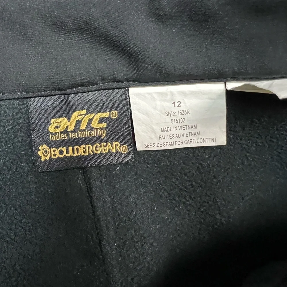 Afrc Softshell BoulderGear Snow Ski Snowboard Winter Snow Pants Black Size 12